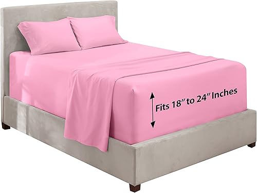 Miniatura 11 de Hearth & Harbor Sábanas tamaño individual con bolsillos extra profundos – Juego de sábanas de lujo de 3 piezas para colchones de hasta 24 pulgadas