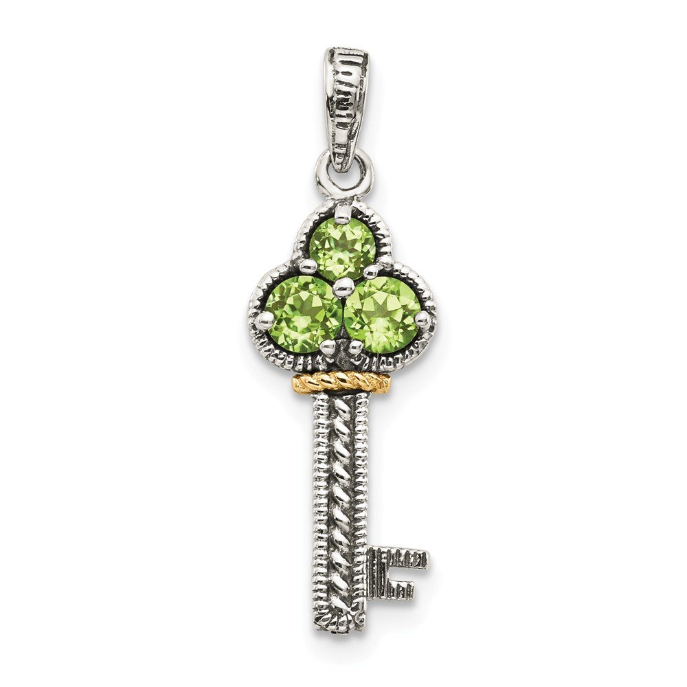 FB Jewels Sterling Silver with 14k Amethyst Key Charm