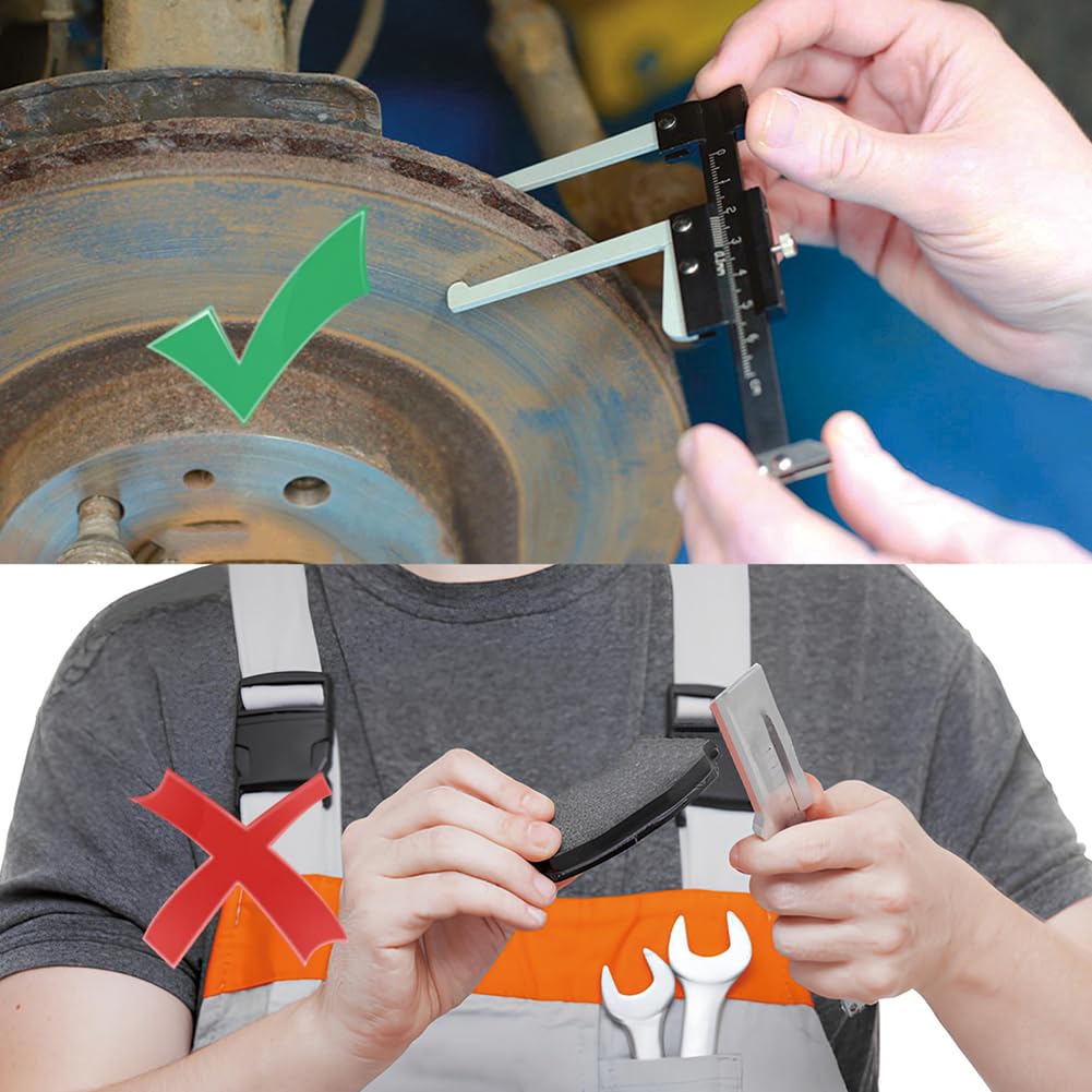 Misurare Spessore Disco Freno, Calibro Digitale per Dischi Freno Auto Calibro Profondità 0.1mm Precisione 0-60mm Metrico, Accessori Auto Professionali per Meccanici e Officine