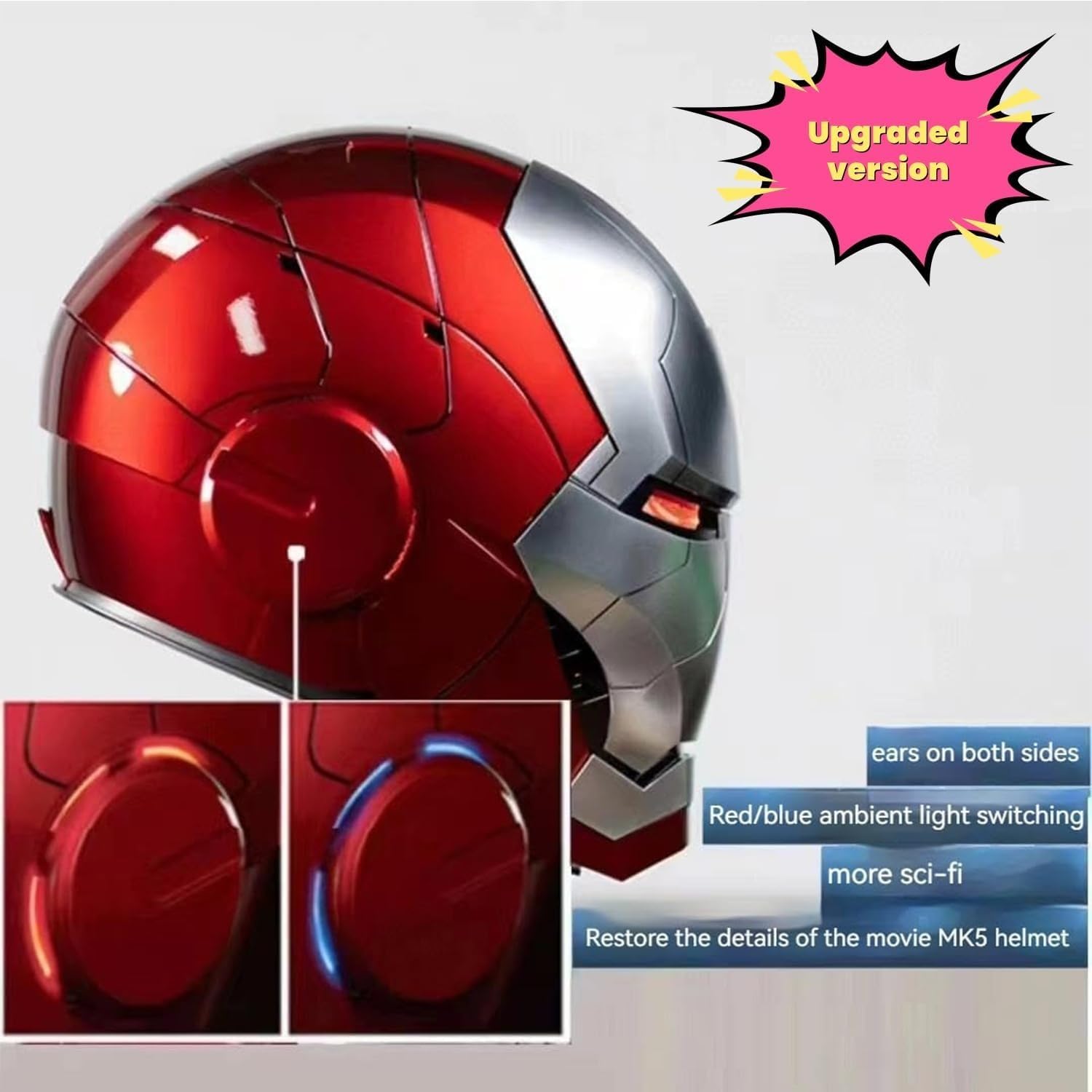 アイアンマンヘルメット シルバー/レッド Amazon.co.jp: GoGoTree MK 5 アイアンマン ヘルメット