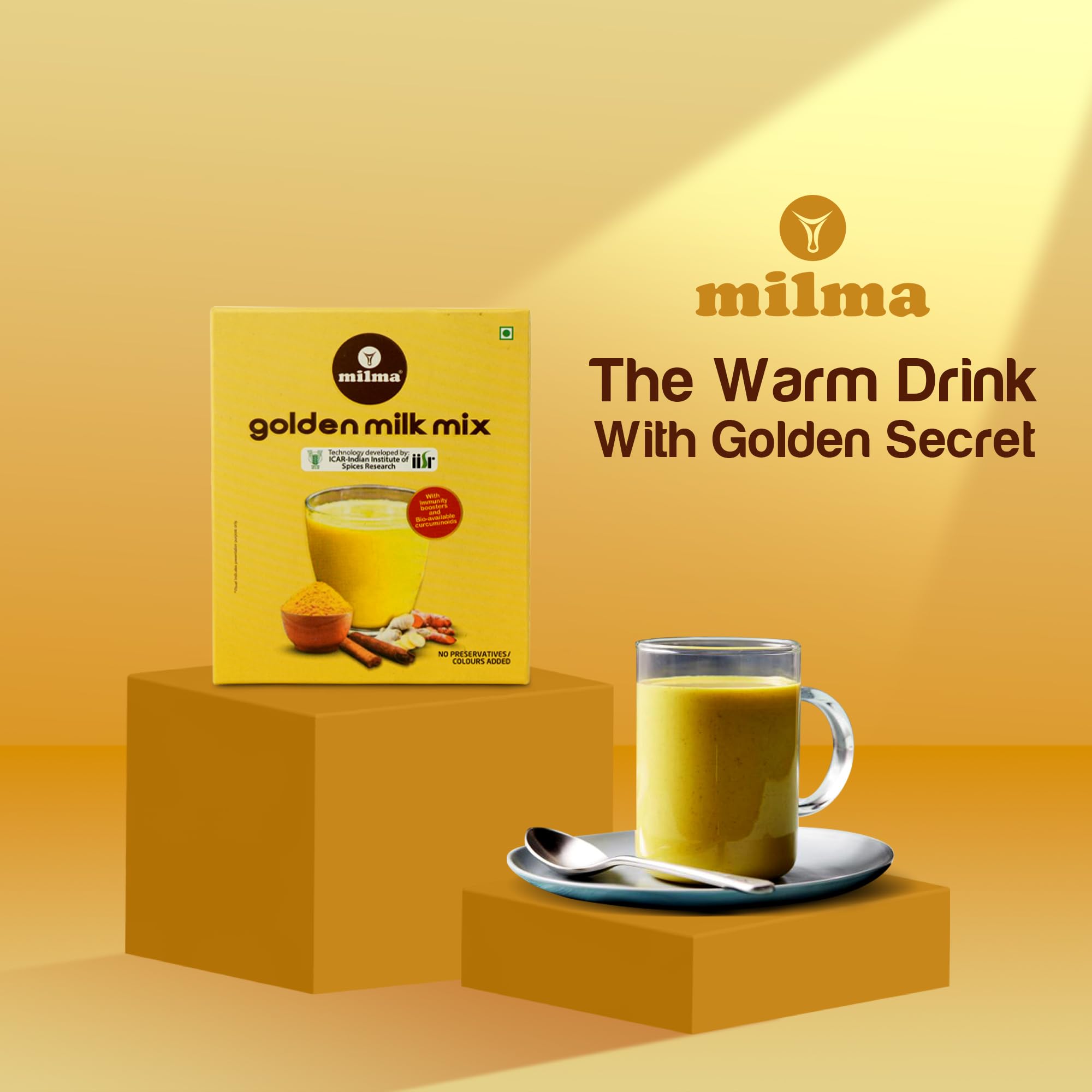 Milma Golden Milk Mix | Turmeric Latte Powder with Bioavailable Curcumin | Ayurvedic Haldi Doodh for Immunity Support | No Preservatives | 500g (Pack of 2, 250g Each) — Amazon image 6