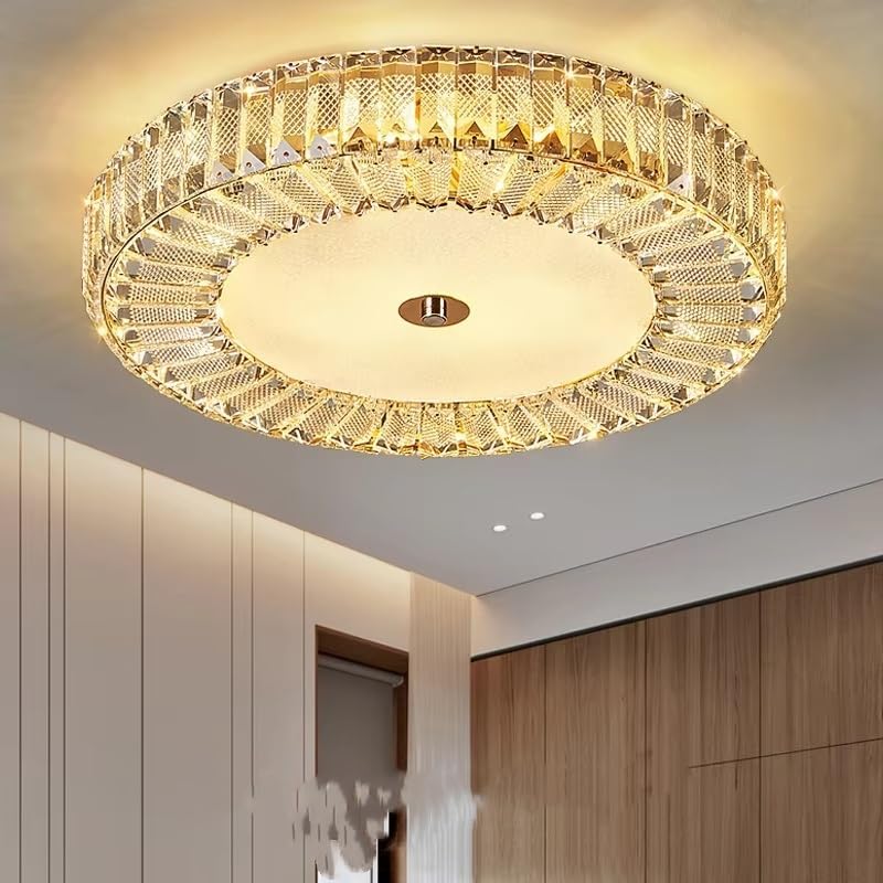 Modern Crystal Round Ceiling Lamps Led Indoor Lighting Decor Bedroom Dining Table Chandelier,luminaire