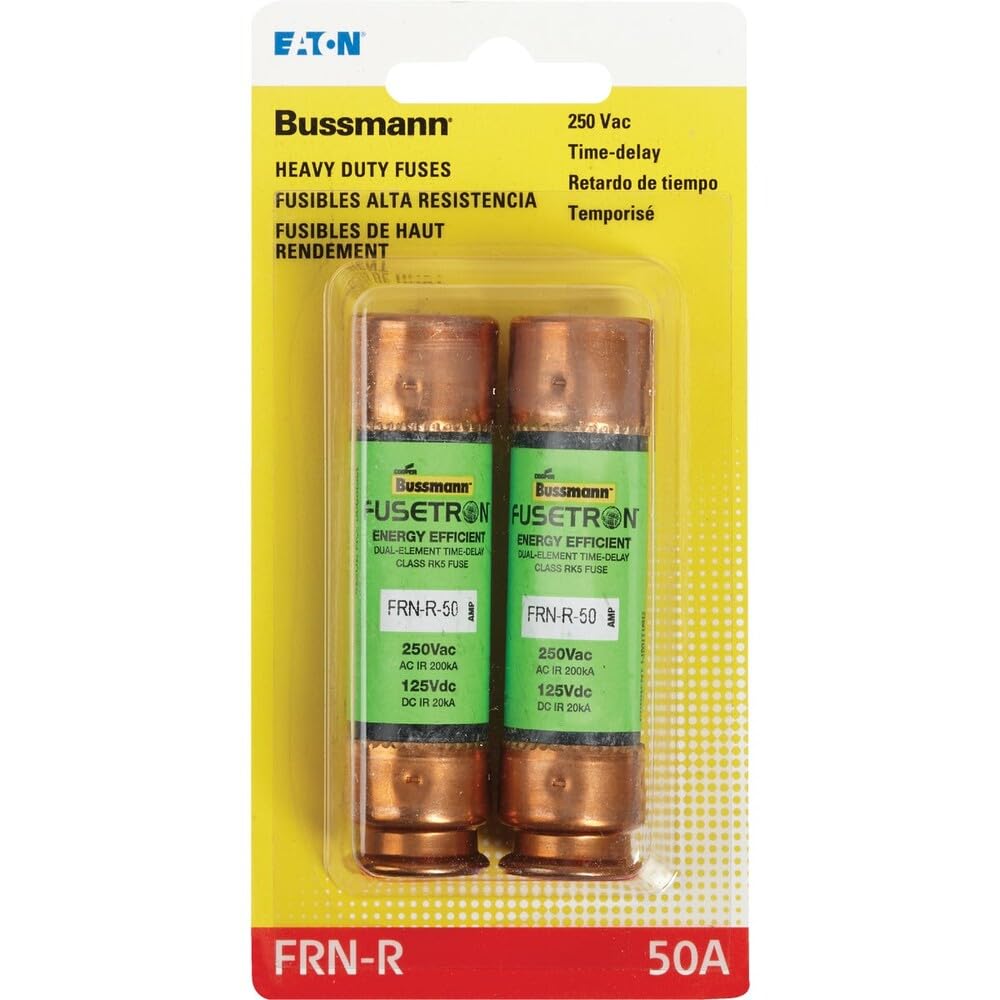 Bussmann BP/Frn-r-50 50 Amp Fusetron temporisation double Élément de limitation de courant Class Rk5 fusible de Certification UL, 250 V, 2-pack