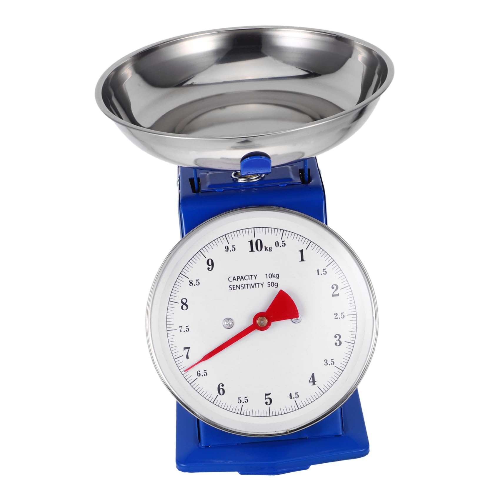 IMIKEYA Báscula De Cocina Mecánica Vintage 10 Kg Tamaño Medio Acero Inoxidable Sin Pilas Para Repostería y Preparación De Comidas Con Recipiente Desmontable y Esfera De Fácil Lectura