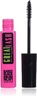 Maybelline Great Lash Washable Mascara, Volumizing Lash-Doubling Formula That Conditions As It Thickens, Blackest Black, 1 Count
