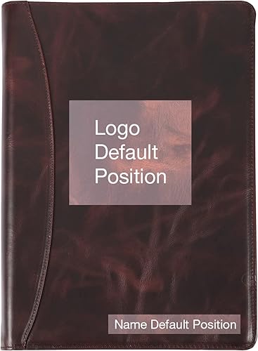 Gavarnie Cartera de cuero genuino con cremallera para hombres, cartera de negocios para portátil de 13 pulgadas, con bloc de notas tamaño carta,