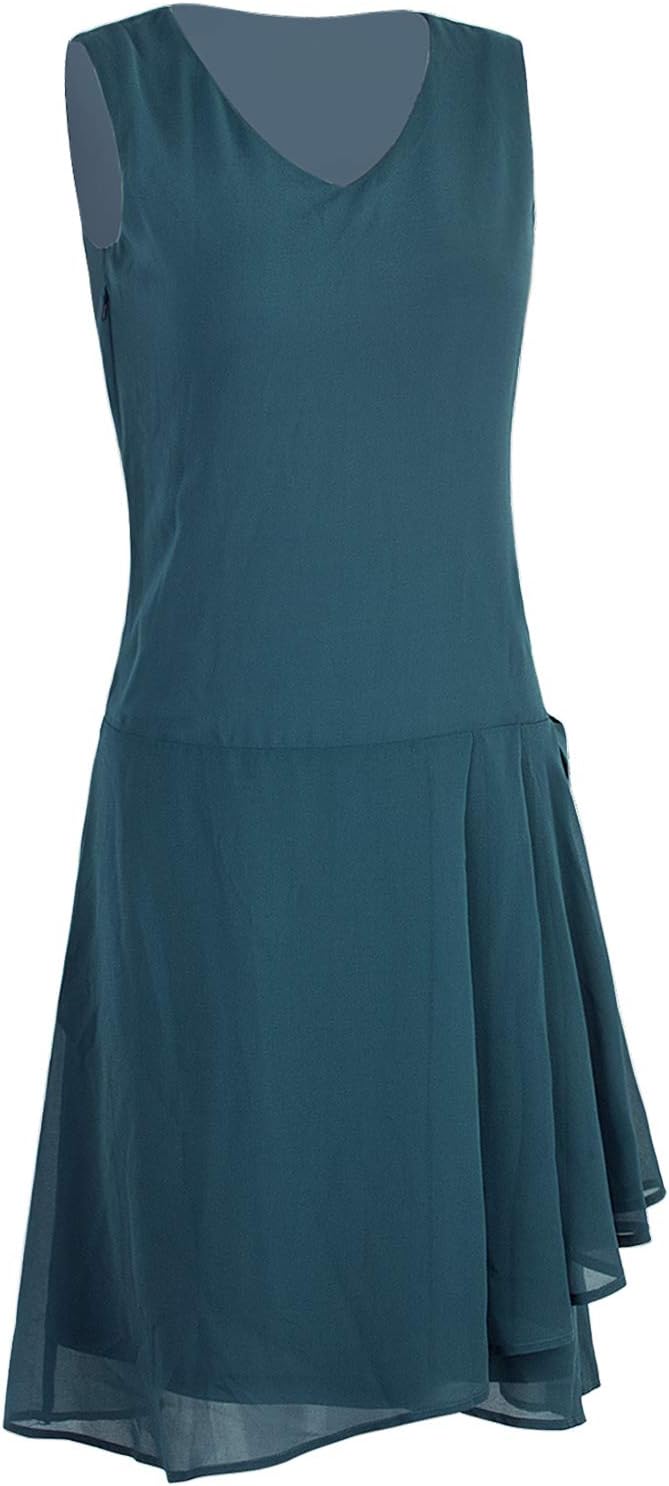 Vijiv Womens 1920s Inspired Flapper Dress High Tea Drape with Bow Fashion Roaring 20s Great Gastby Dress - Image 4