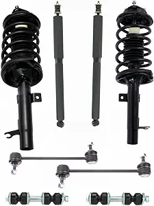TRQ Complete Front and Rear Suspension Kit (Struts Springs Shocks Sway Bar Links) for Ford Focus