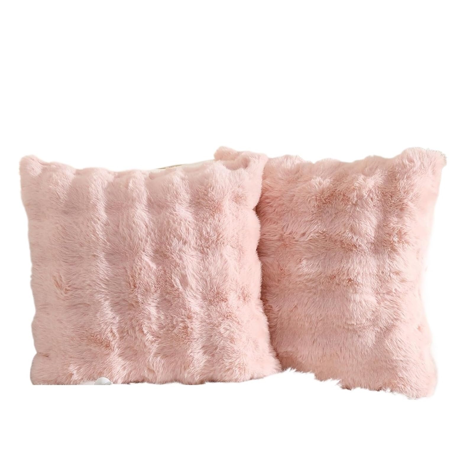 Pillowcase 2pc Plush Decorative Pillowcases, Modern Minimalist Style, Suitable For Sofas, Bedrooms, And Car Interiors(Pink)