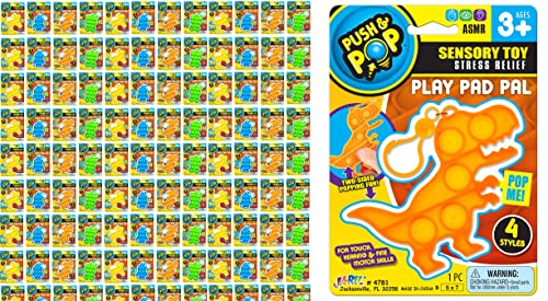 JA-RU Pop It Keychain Bubble Fidget Toy (144 Units Assorted) Sensory Toys Push Cheap Popper Popping Toy Cheap Popper Fidget Toy Pack Stress Relief Toy Game Birthday Party Favors Stuffers 4781-144s