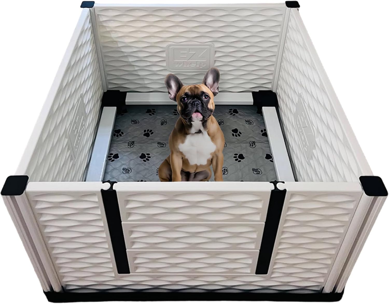 EZwhelp EZclassic Dog Whelping Box - Washable Pee Pad, Medium 38"x38"x28"
