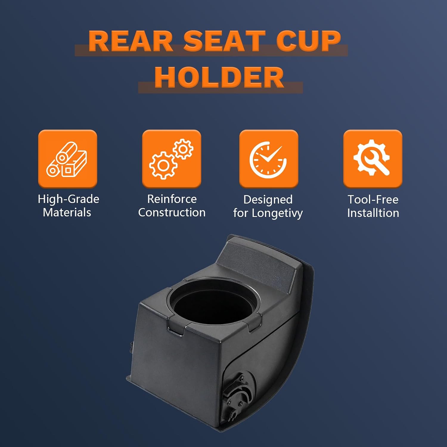 Rear Seat Cup Holder Fit for 2006-2010 Hummer H3 Replace 15820550 15830701 15255363 15255364 15255365
