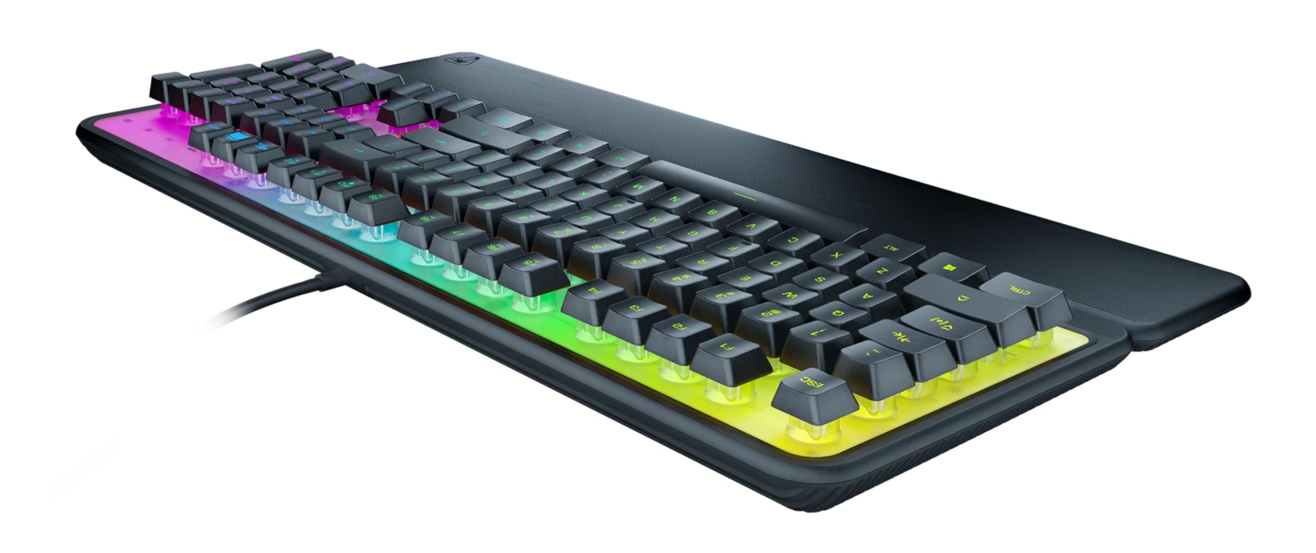 Turtle Beach Magma - Membrana RGB Gaming Keyboard z klawiszami membranowymi, zaawansowana technologia Anti-Ghosting, technologia Easy-Shift, oświetlenie RGB, zdejmowana podkładka pod nadgarstki