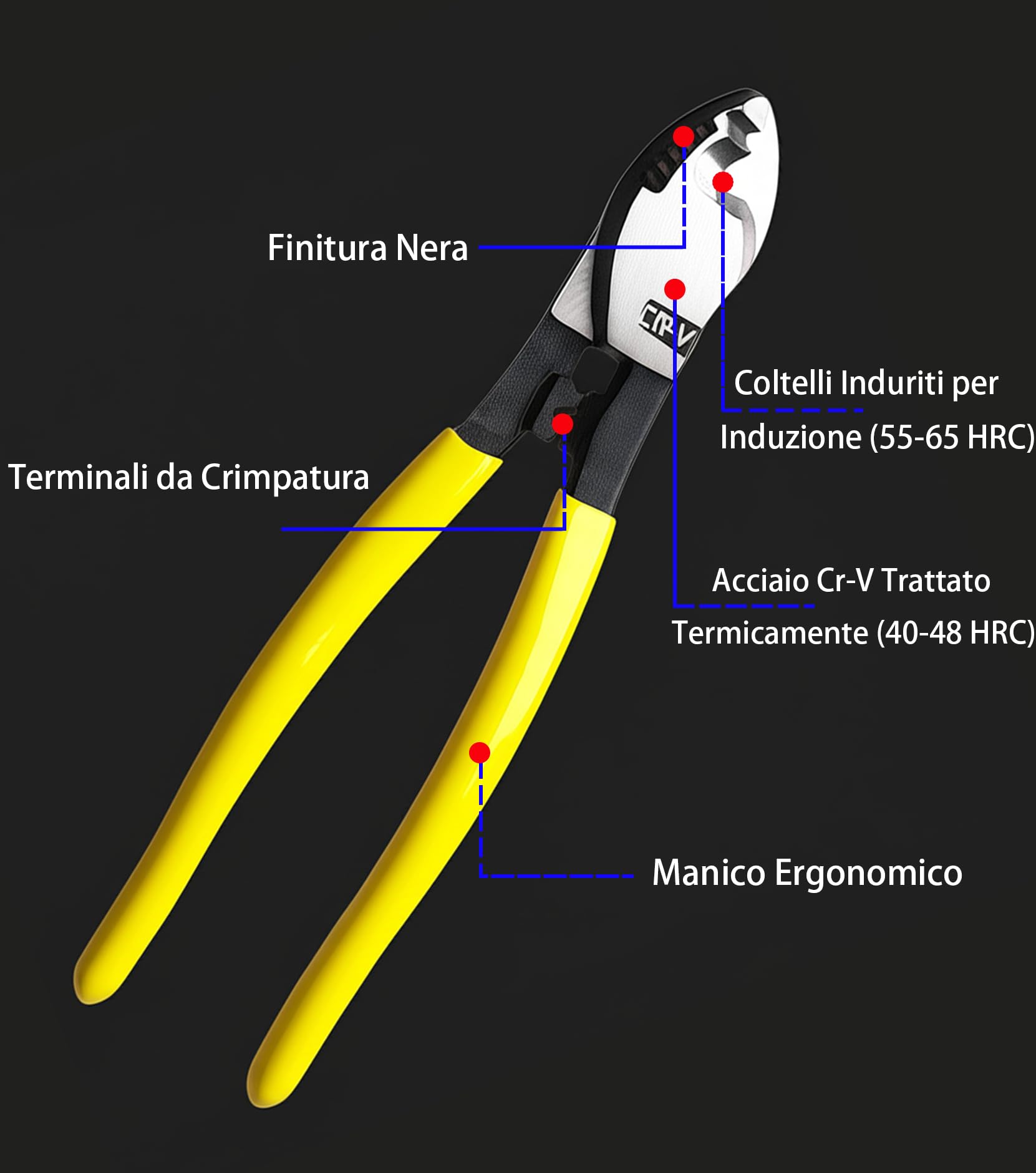 21cm di Tronchesi,3 in 1, Affilato, Lucidato, Antiruggine.