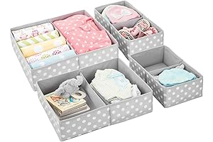 mDesign Fabric Drawer Organizers for Nursery