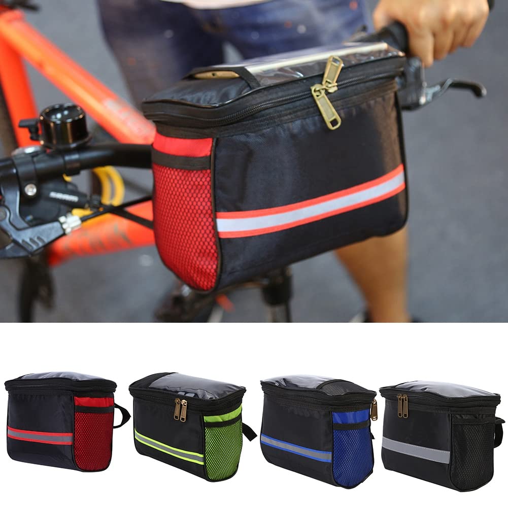 Sac De Vélo De Grande Capacité étanche Pour Cadre Avant De Vélo - Sac De Téléphone En Nylon - Plusieurs Poches Pour VTT Et Vélo De Route (noir