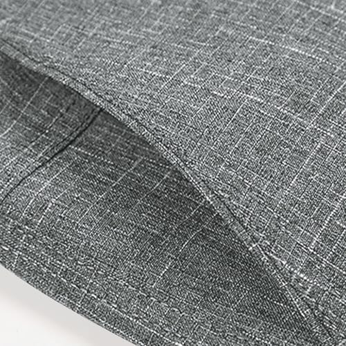 Mens Straight Fit Dress Pants Classic Casual Business Office Work Big and Tall Expandable Waist Cotton Linen Trousers3