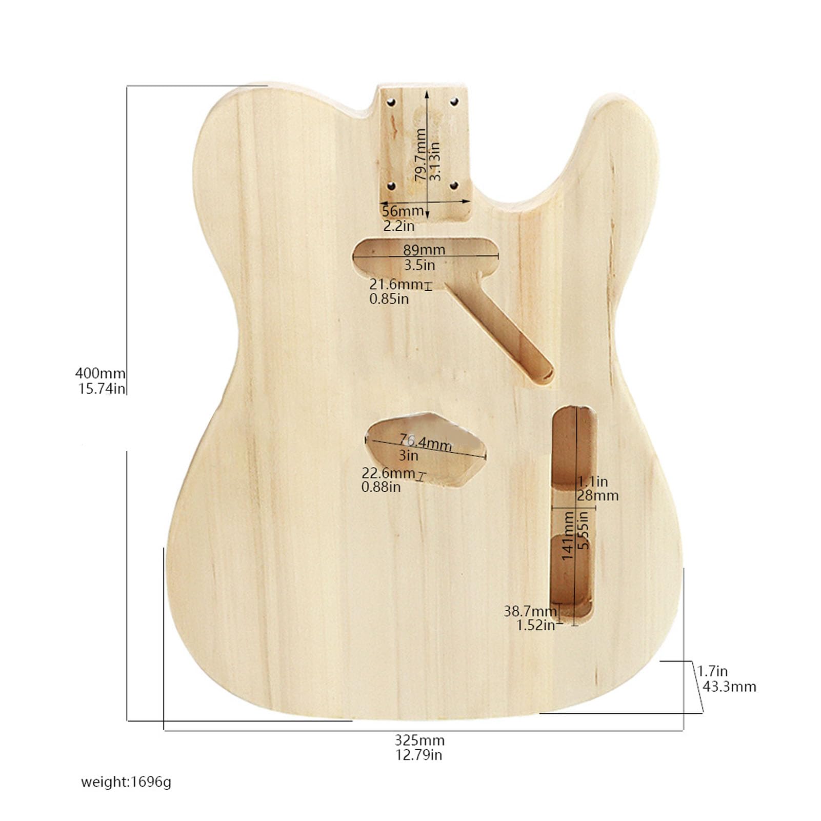 CHITARTA CORPO NACOLO NOCOLO Pickup singolo foro singolo Guitarr Codice di chitarra per chitarre parti di sostituzione per chitarre a mano