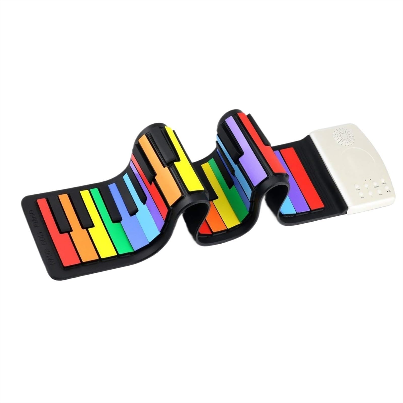 Anfänger Elektronisches Klavier Tragbares Elektronisches Keyboard Mit 49 Tasten Und Regenbogen-Handrollklavier Aus Silikonkautschuk Für Einfaches Tragen