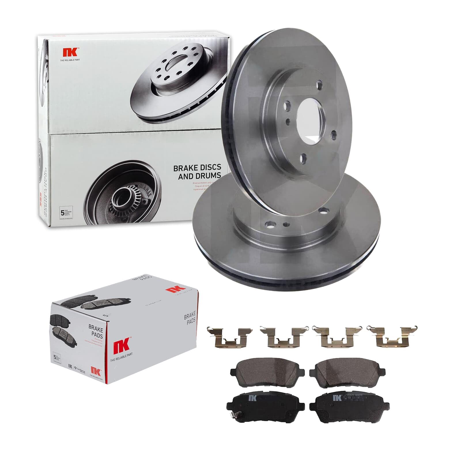 NK Bremsscheiben 258mm + Beläge vorne | 202580 + 222573 Kompatibel mit Fiesta VI (CB1, Ccn),fiesta VI Van