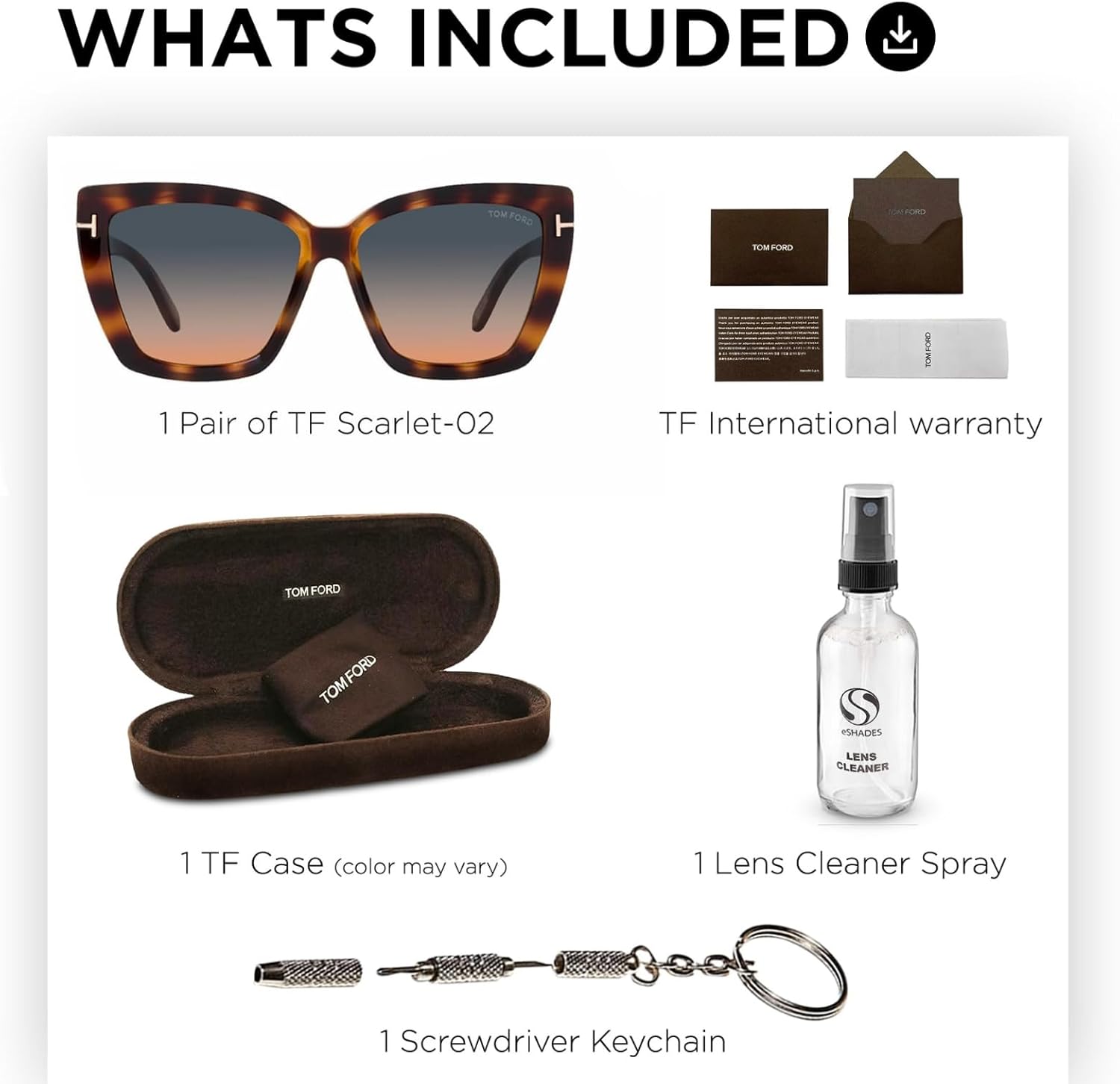 Tom Ford FT0920 SCARLET-02 Square Shape Sunglasses + Bundle With eSHADES Eyewear Cleaning Kit - Image 3