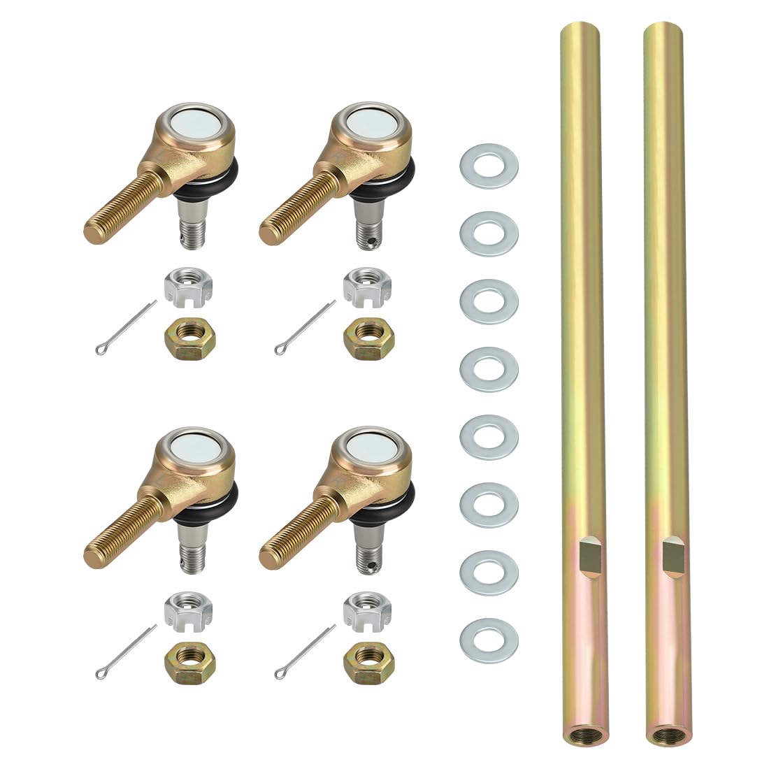 Tirante Sterzo con Testa Snodo compatibile con Yama-ha Banshee Wolverine Big Bear 350 YFZ350 YFM350F/FW/U Kodiak 400 YFM400F 1987-2006 2GU-23831-01-00 Sterzo Completo 2 pezzi