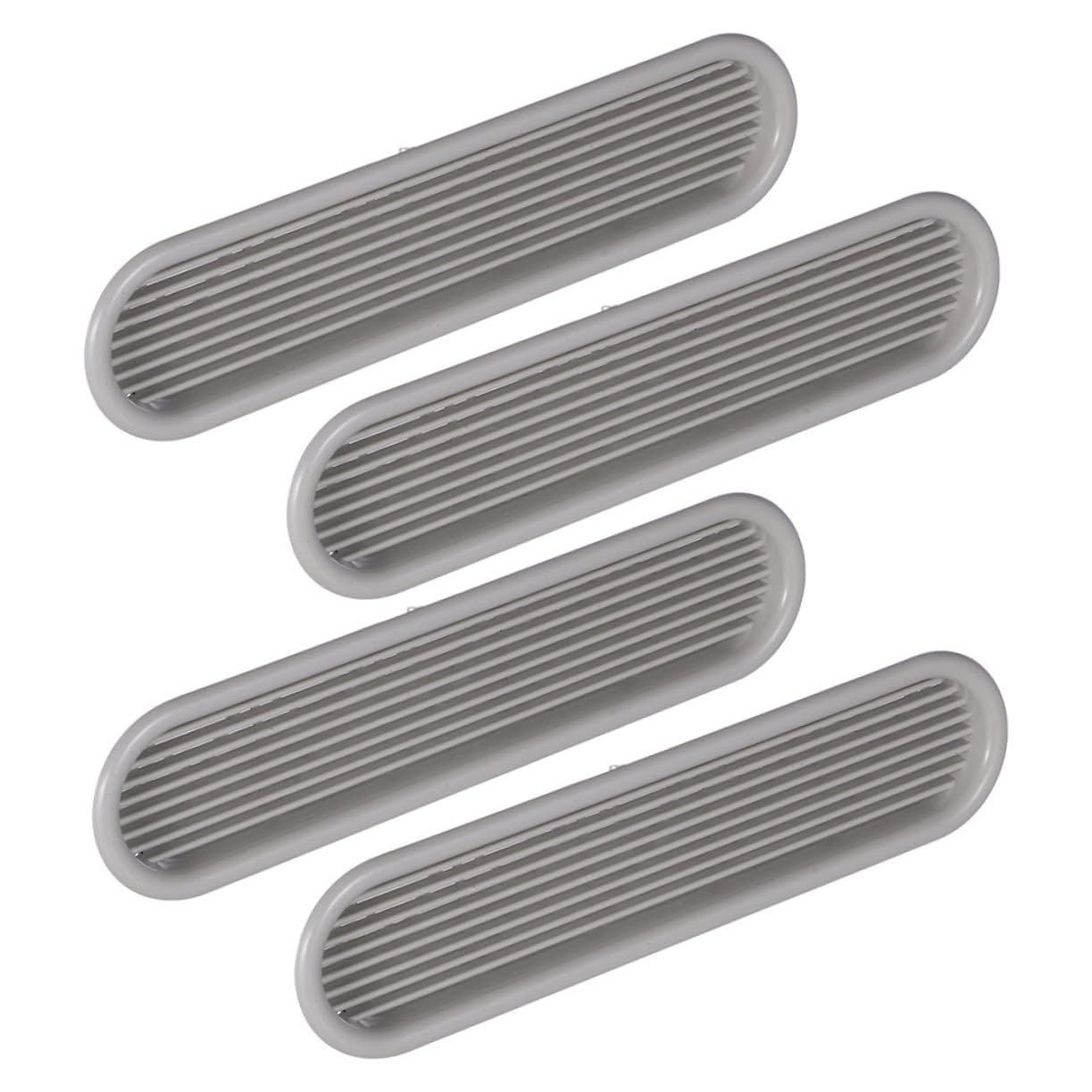 DOITOOL 4pcs Ventilation Grille Louvered Cover for Wardrobe Shoe Cabinet Bathroom Kitchen Sink and Ceiling Durable Plastic Air Vent Accessory for Efficient Airflow and Modern Design