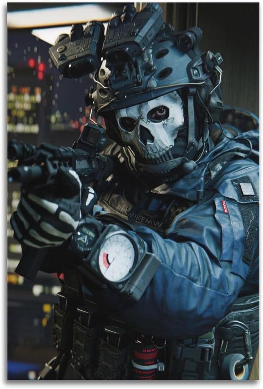WITIN Call Of Duty Poster Ghost 1 Decorative Canvas Family Bedroom Picture Painting 12x18inch(30x45cm) WITIN Call Of Duty Poster Ghost 1 Decorative Canvas Family Bedroom Picture Painting 12x18inch(30x45cm)