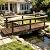 WISLAS 7FT Wooden Garden Bridge with Handrails, Decorative Landscape Footbridge for Yard, Pond, Farm or Creek - Rust-Resistant Cedar Construction, Easy Assembly & 400LB Capacity