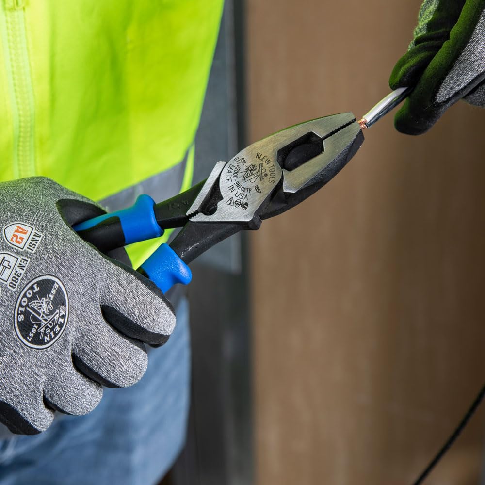 Klein Tools J20009NECRTP High Leverage Side Cutting Pliers
