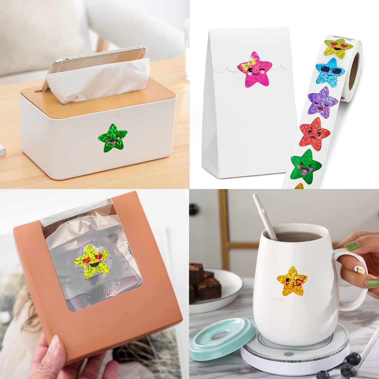 Abon Abon ご褒美 シール 星 キラキラ 可愛い 【500枚 送料無料ESJNNK ごほうびシール 星 2巻 約1000枚 スター