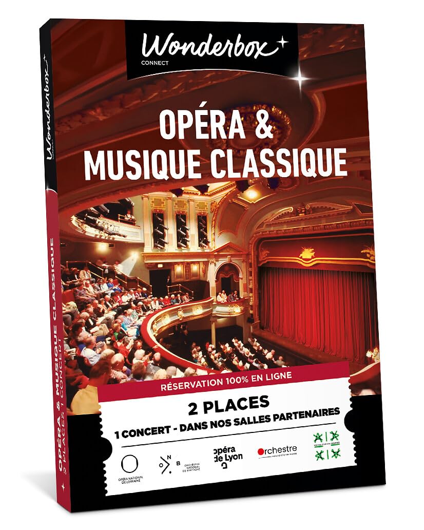 WONDERBOX Connect - Coffret Cadeau - Opéra & Musique Classique - 2 pers. | 2 places pour un concert au choix - Opéra, composition classique, orchestre philharmonique, symphonique - Validité 27 mois