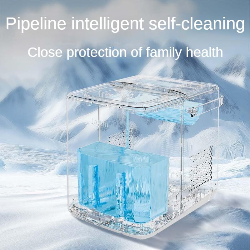 Automatic Ice Maker, 6-Minute Rapid Intelligent Fully Automatic Bullet Ice Block Making Machine, Suitable for Dormitories, Offices and Outdoor Activities