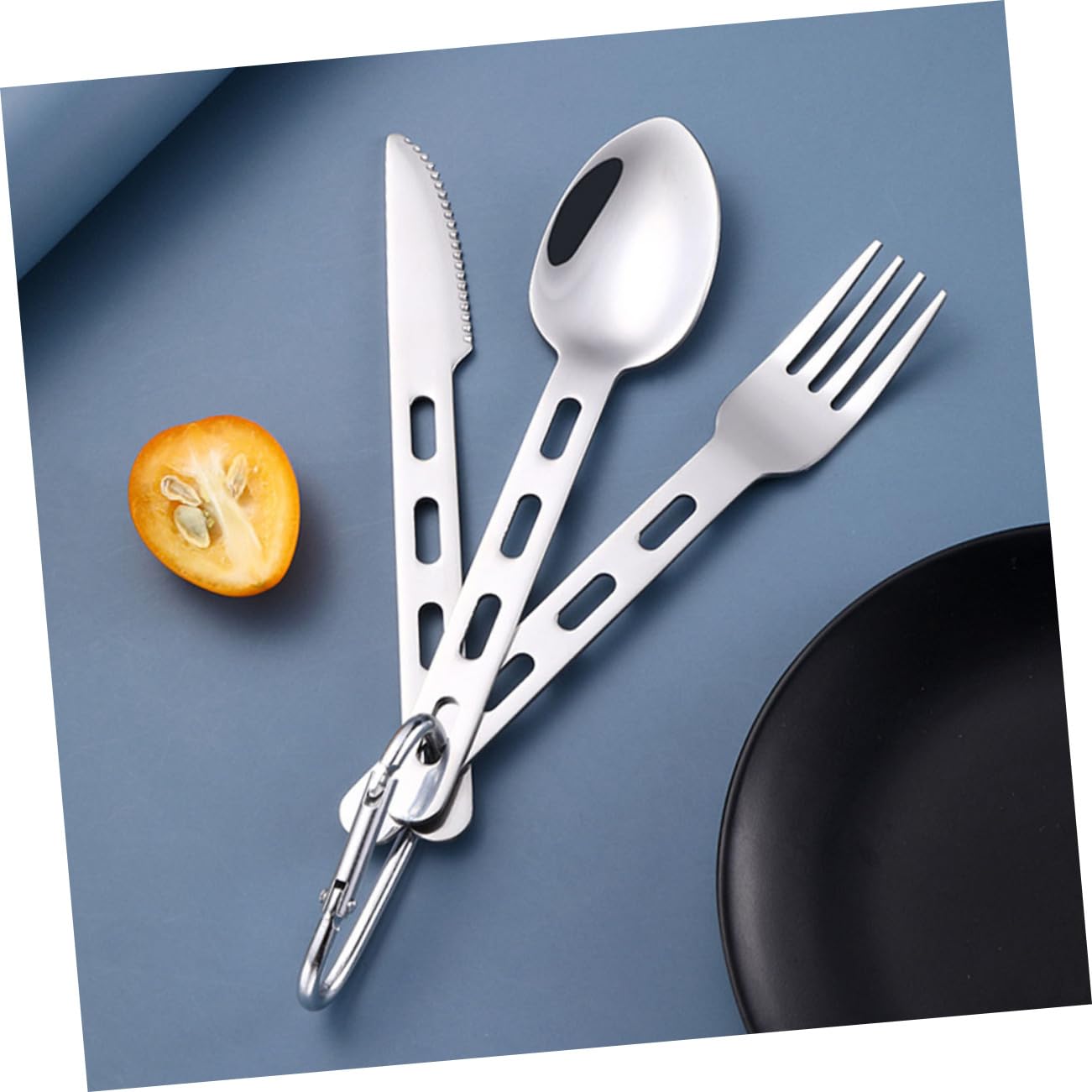 BESPORTBLE 3sets Posate Portatili Acciaio Inossidabile Per Viaggi Utensili Riutilizzabili Per Picnic Escursioni e Campeggio Include Cucchiaio Forchetta e Coltello Facile Da Trasportare e