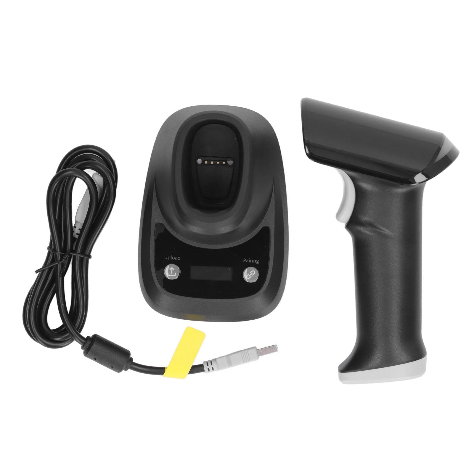 Marhynchus Escáner de Código de Barras Bluetooth Lector de Código de Barras Inalámbrico ABS Escáner de QR 1D 2D con Base de Batería de 2000 MAh para Almacén de Logística Inventario Minorista Lectura