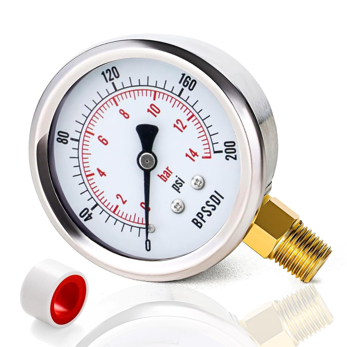 Stainless Steel Pressure Gauge - 0-30 PSI -18