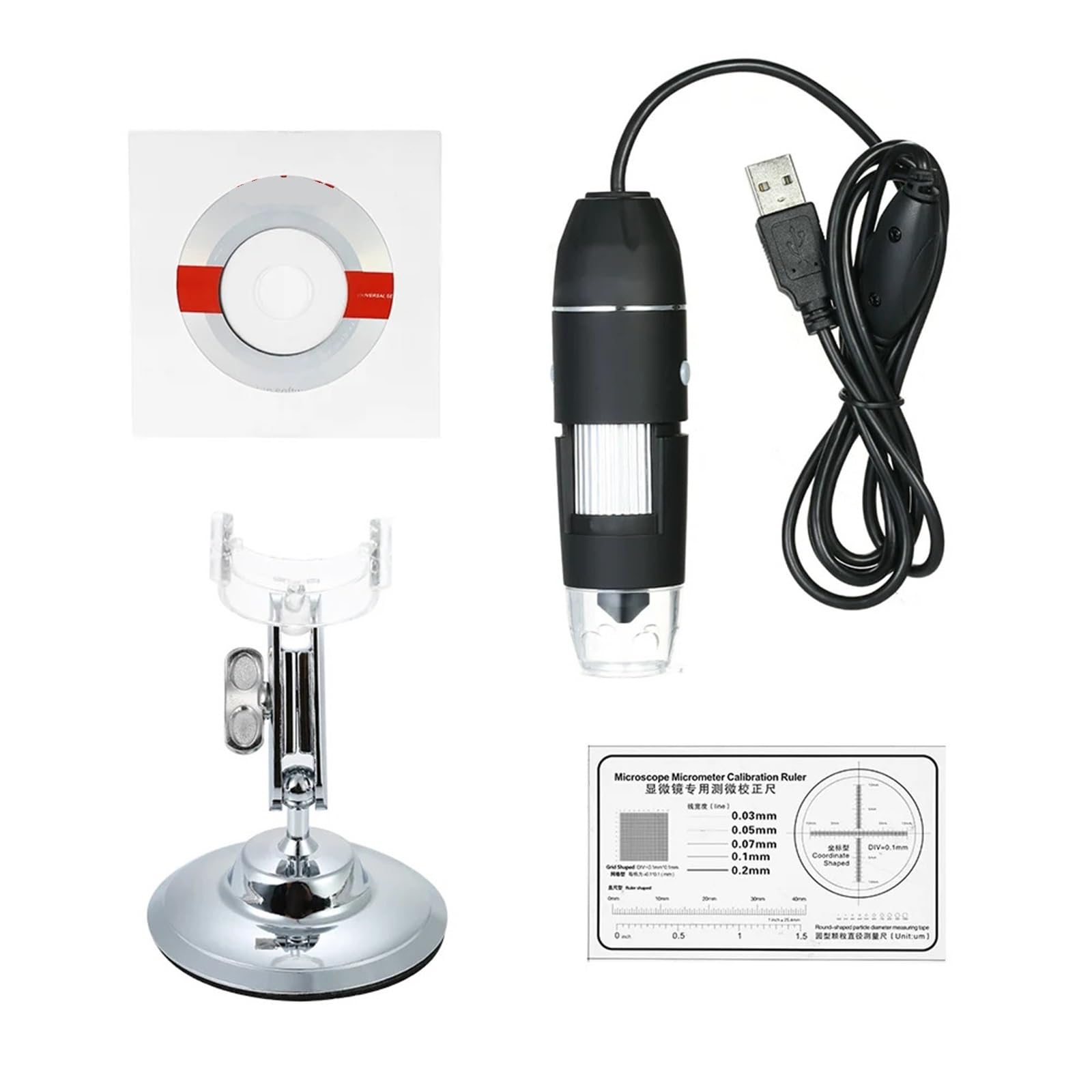microscopio, Microscopio Digital 3 en 1 Tipo C con cámara, 1600X, USB, portátil, electrónico para Adultos