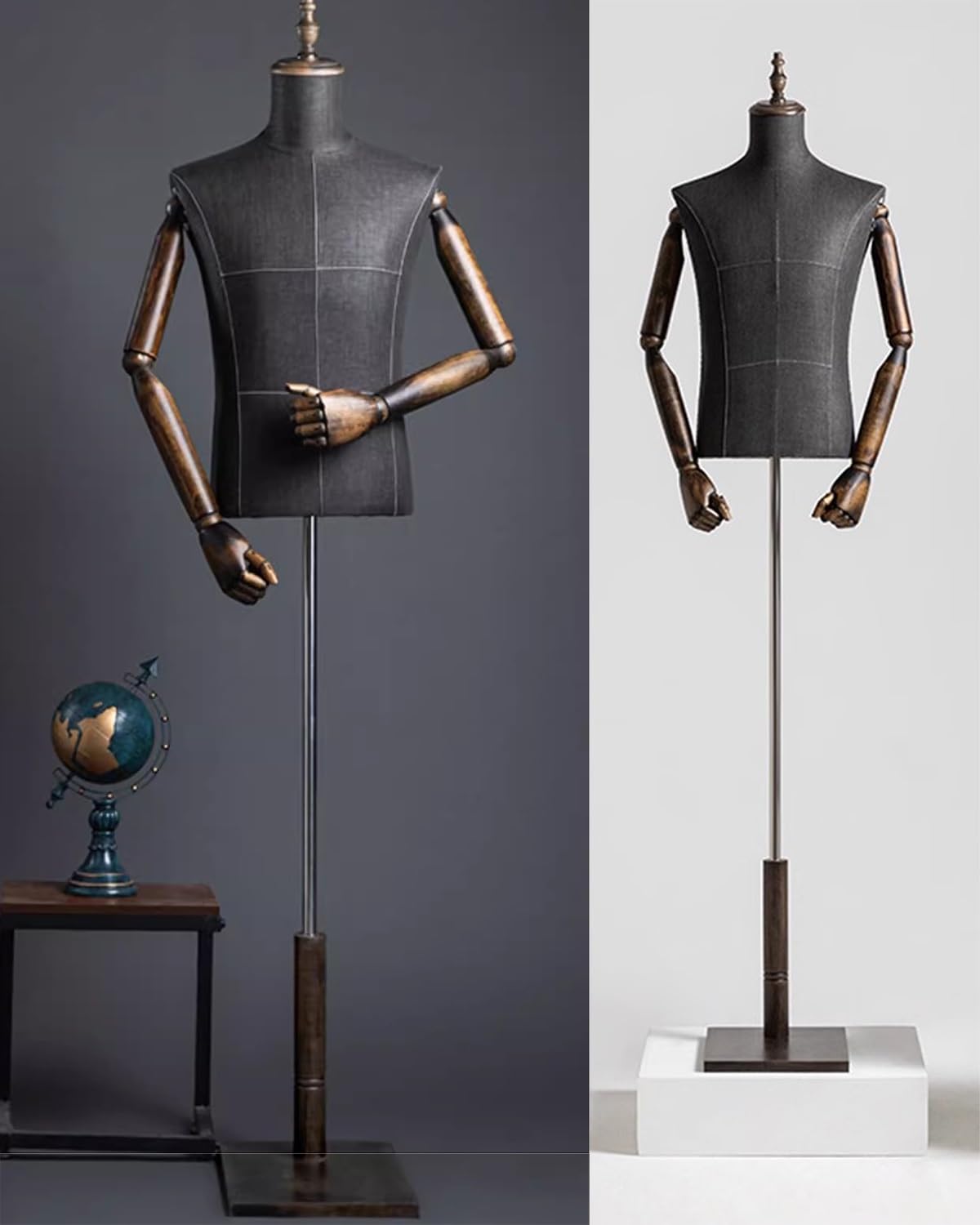 manekin, Manekin do prezentacji ubrań, realistyczny pół-manekin tułowia(Brown Wood)