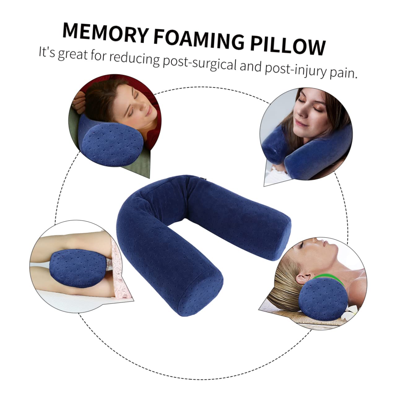 VALICLUD Cuscino in Memory Foam Design Rullo Cuscino di Supporto per Collo per Uso Adatto Diverse Posizioni e Supporto Ergonomico