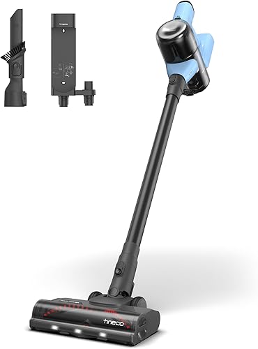 Tineco Pure ONE S20 Cordless Vacuum Cleaner,Clogless Brush Design,Up to 55 Minutes of Runtime,6-Stage Filtration System,LED Brush Headlights, Stick Vacuum Cleaner for Pet Hair, Carpet & Hard Floor
