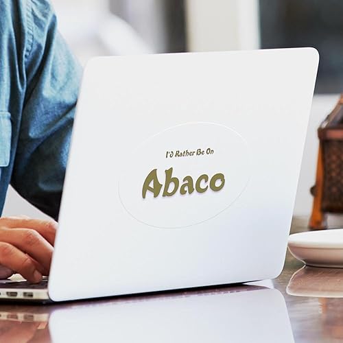 Miniatura 9 de CafePress Pegatina ovalada para parachoques de coche con texto en inglés "I d Rather Be...Abaco"