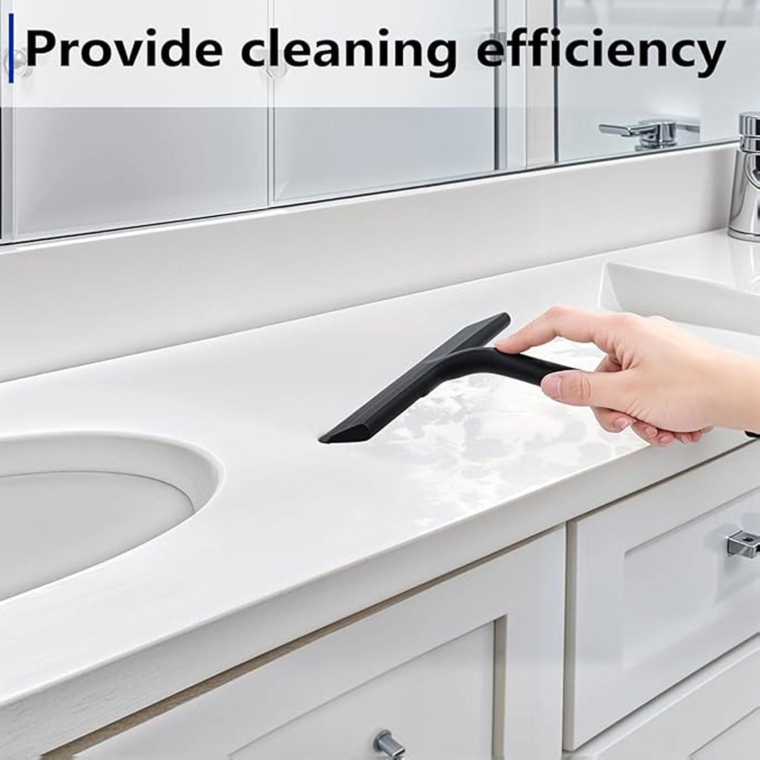 Window Squeegee Kit,Window Washing Kit, Glass Door Windshield Cleaning Tool,Suitable for Mirrors, car Windows, and Household Glass Surfaces Without Scratches (White, 9.4in*7.8in*0.9in)