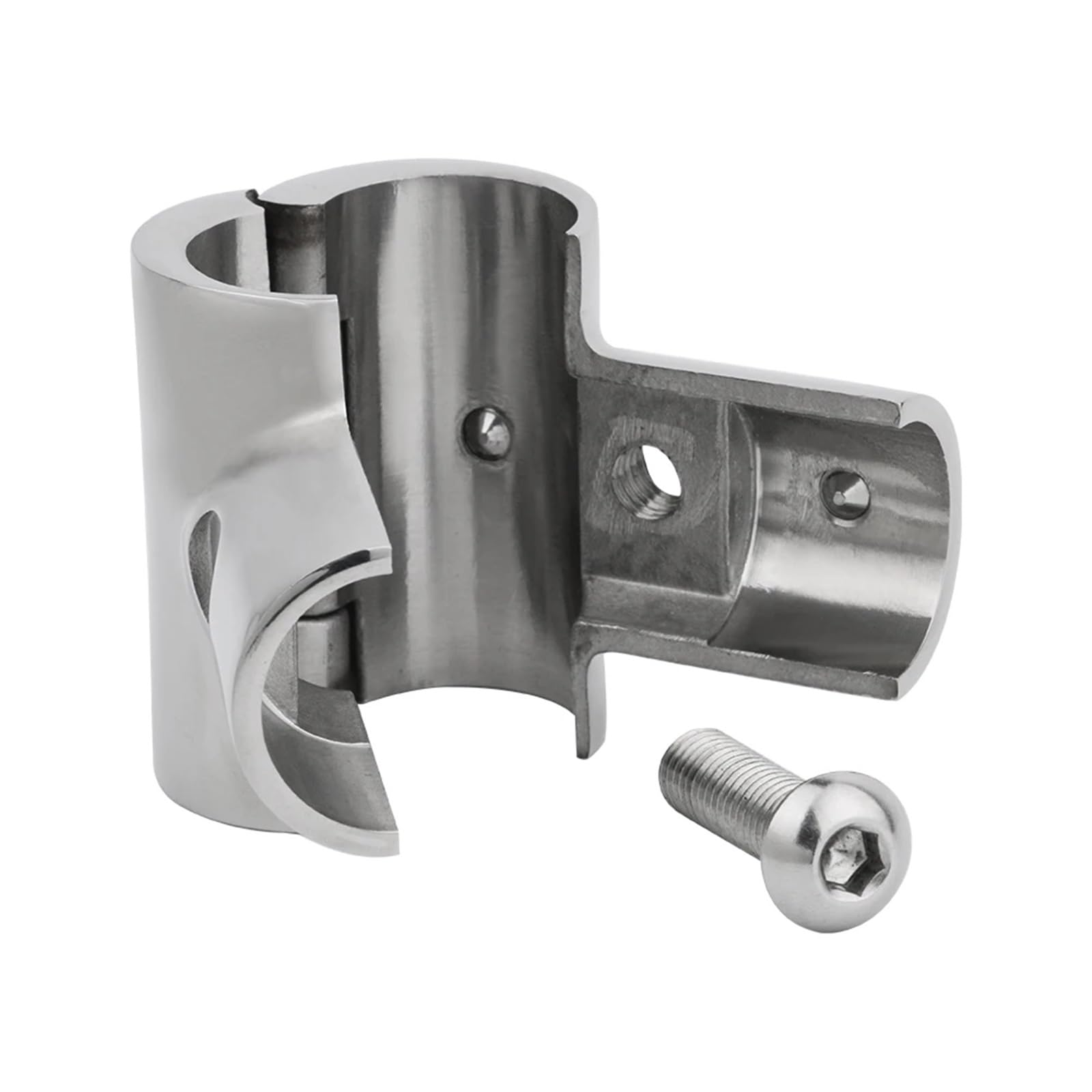2 PZ Tubo Connettore Corrimano Barca Raccordo in Acciaio Inox 316 22/25mm Tee Raccordi Hardware Marino per Imbarcazioni