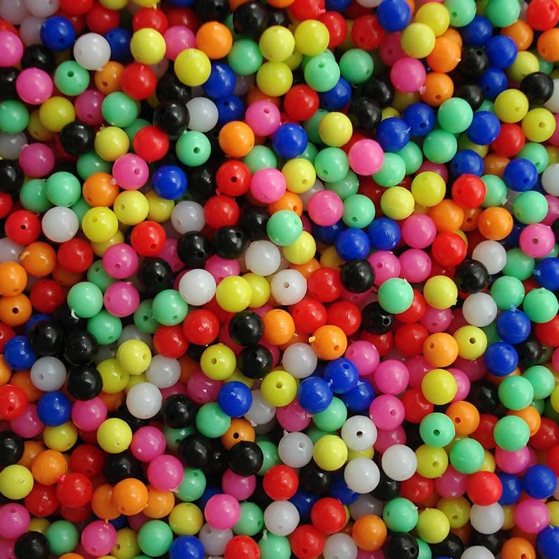 200 piezas de cuentas mixtas para pesca 6 y 8 mm miniatura 4