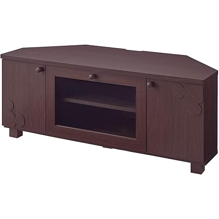 Amazon Co Jp ベルメゾン ディズニー テレビ台 コーナー ローボード テレビ台 完成品 ダークブラウン ホーム キッチン