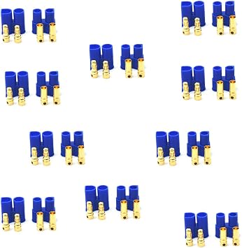 10 Pair EC3 Connector 3.5mm Gold Bullet Banana Plug Female Male RC ESC LIPO Battery Electric Motor Airplane Quadcopter Parts DIY