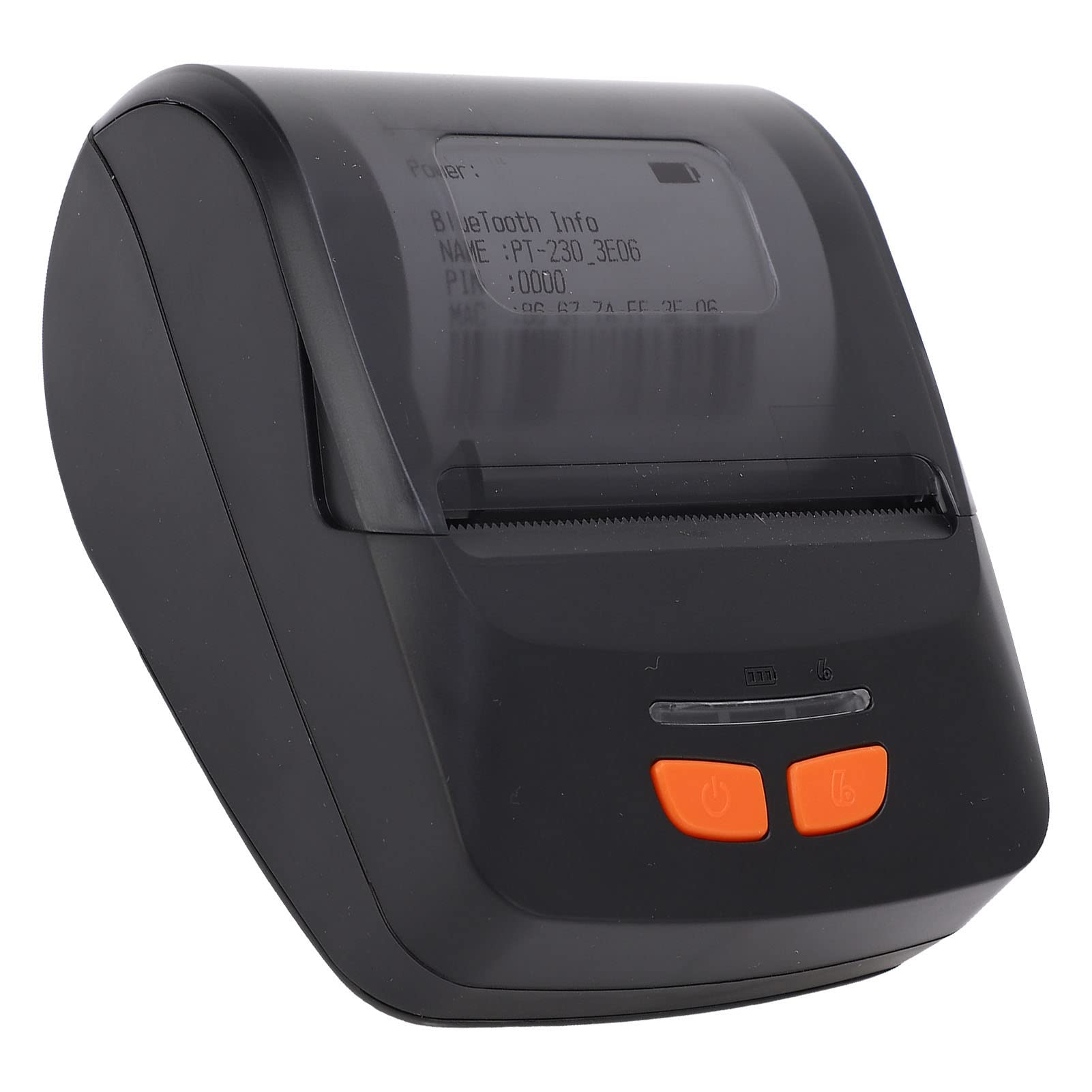Stampante termica Bluetooth, stampante portatile per etichette con USB e Bluetooth, stampa in bianco e nero a 203 dpi per scontrini, codici a barre e QR code, compatibile con iOS,