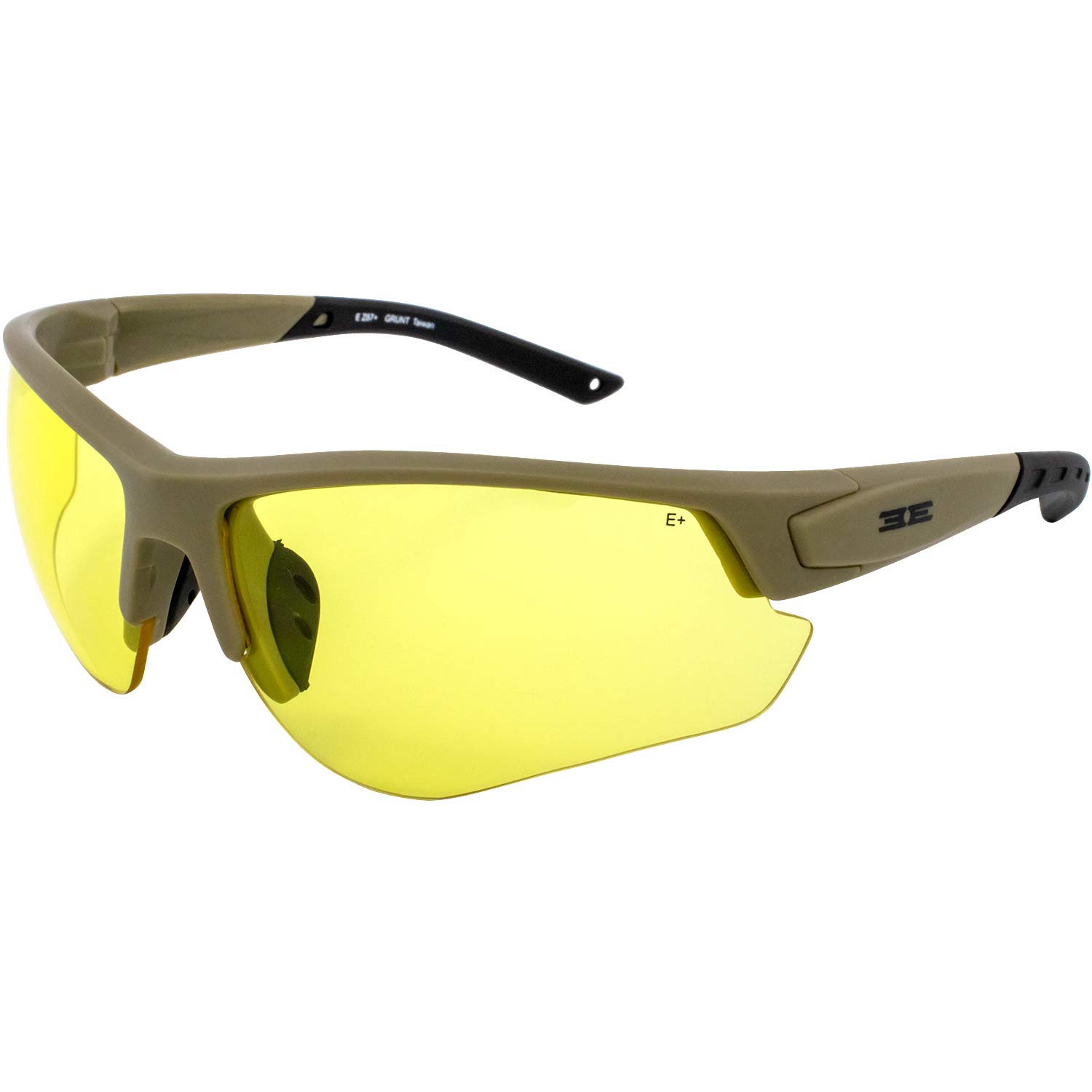 Epoch EyewearEpoch Eyewear Grunt Tactical Shooting Range Safety Sungl Tan Frames + Yellow Lenses