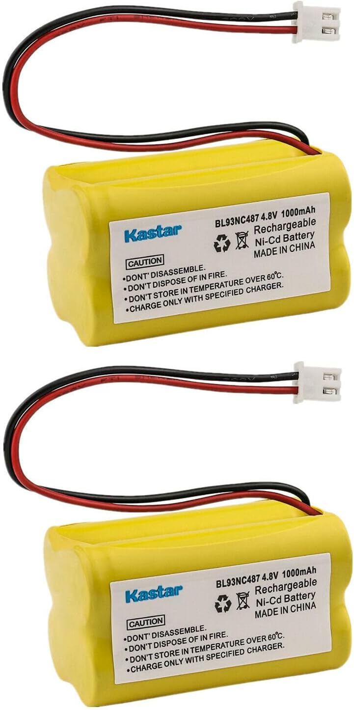 Kastar 6X BL93NC487 Ni-CD Battery 4.8V 1000mAh Replacement for Exell EBE-43 EBE43, Lithonia ELBCS06 ELB-CS06 MAG93NC487 ELNICD-48-700 ELNICD48700 ELBB006, Unitech AA500MAH D-AA500mAh CFS47NC 80048800