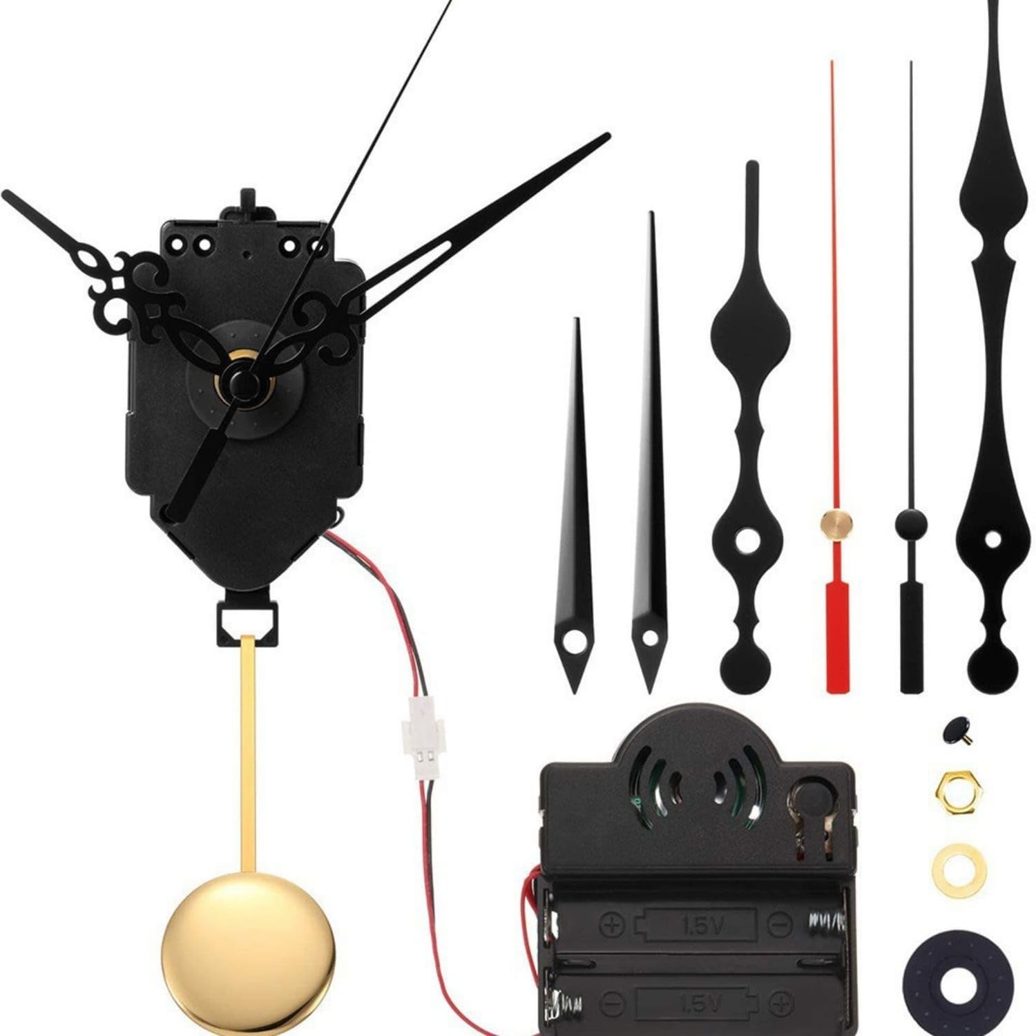 DIY Quartz Clock Movement with Pendulum Battery-Operated Pendulum Clock Movement Kit for Hobbyists, Clockmakers, Set 9611-9735-9312 a-picture-28